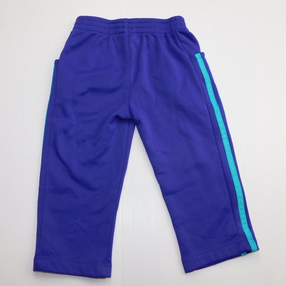 Adidas Girls 2T Purple Blue Track Pant 3 Stripe - Picture 5 of 5